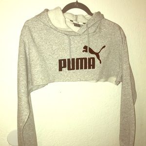 Cropped puma hoodie